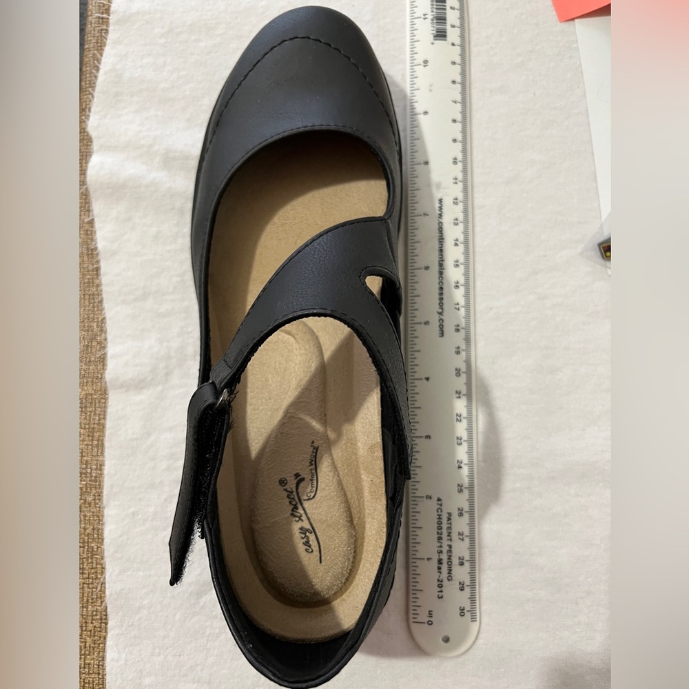 Easy Street Joyful Mary Jane Shoes Black - Women's Size 8 Medium Vegan Leather - Picture 7 of 8